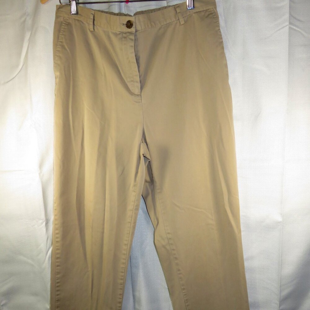 Lands’ End Straight Leg Khaki Women’s Pants Size 14 Waist 36 inches